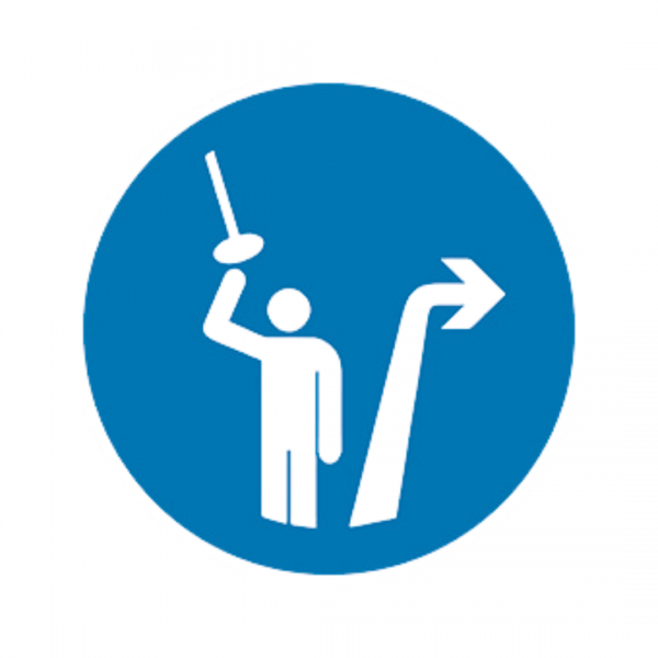 Balise Sticker Lâcher la perche et sortie à droite BALI-STI-RM130